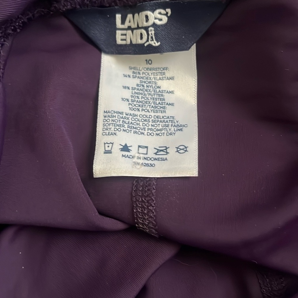 Lands' End Deep Purple Swim Skirt - Picture 2 of 2